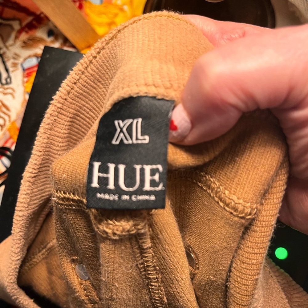 HUE various color, corduroy leggings.